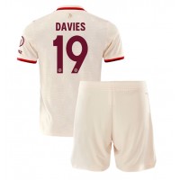 Echipament fotbal Bayern Munich Alphonso Davies #19 Tricou Treilea 2024-25 pentru copii maneca scurta (+ Pantaloni scurti)